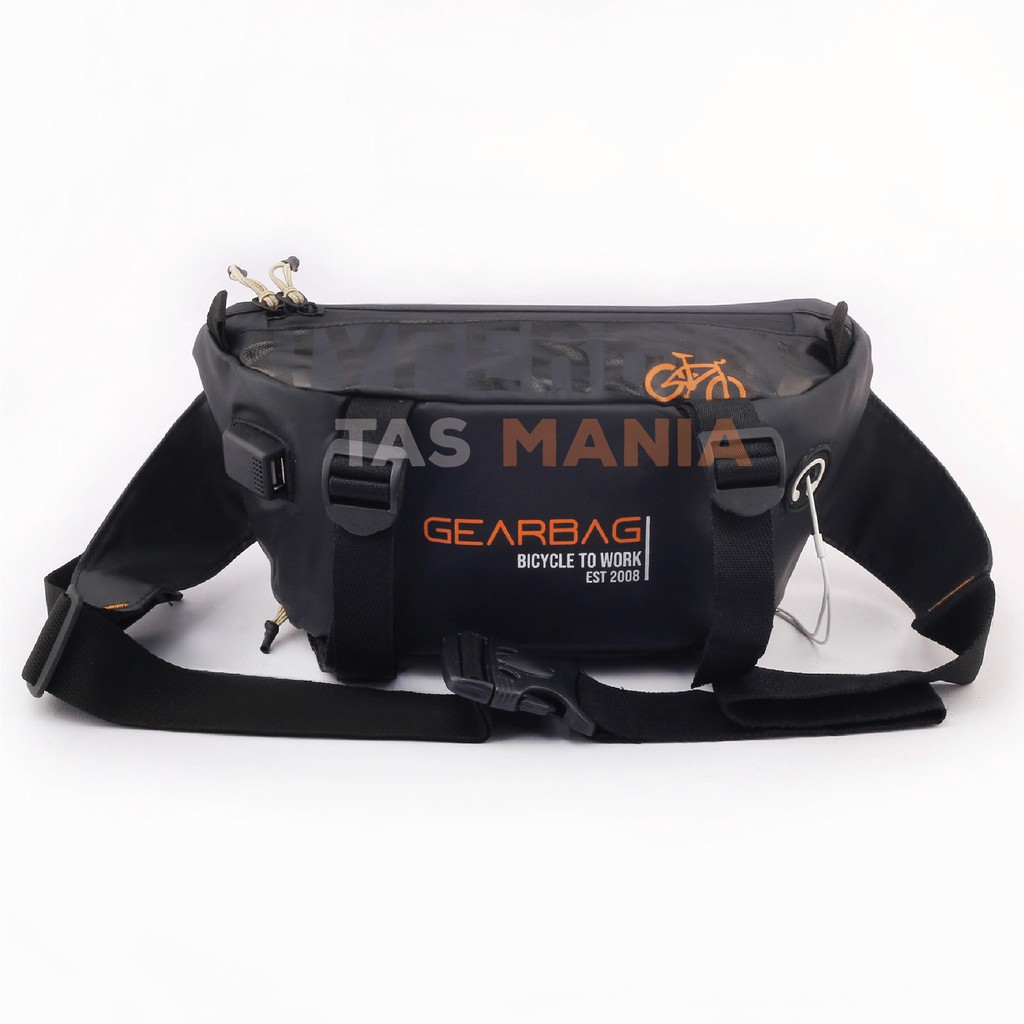 PTS - Gear Bag BICYCLE TO WORK Port -13135 - WITH EARPHONE HOLE Tas Sepeda Slempang Pria Waist Bag Outdoor