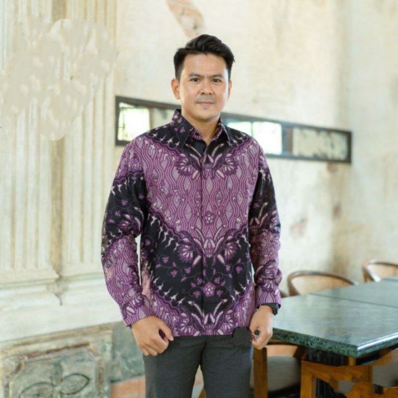 Batik Pria Anyar Casual Modern Lengan Panjang M L XL XXL XXXL Batik Pria Jumbo