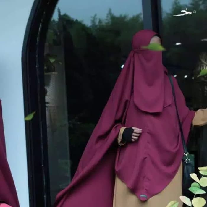 Khimar Scarf Mazaya Syari Free Cadar Niqab Tali Original Khadijah Murah Muslim TALC2019