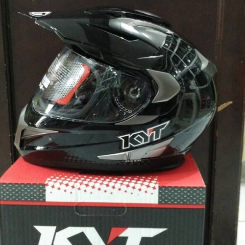 KYT ENDURO Solid Black Metallic