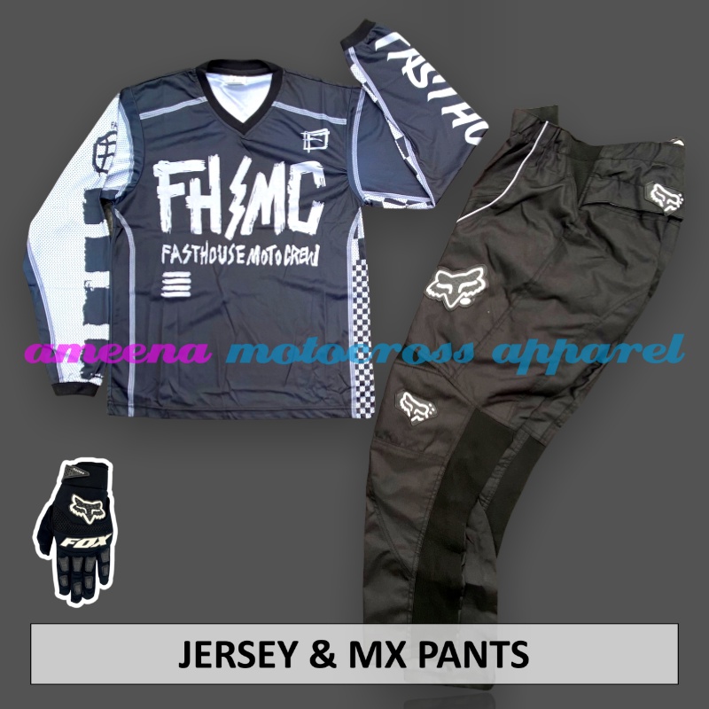 Jerseyset - Jersey set Trail - Jersey &amp; Celana Motocross - Jersey Trabas - Jersey Stelan MX Cross - Satu Set Jersey &amp; Celana - Jersey Lokal - Celana Cordura -  FHCT0201-F41