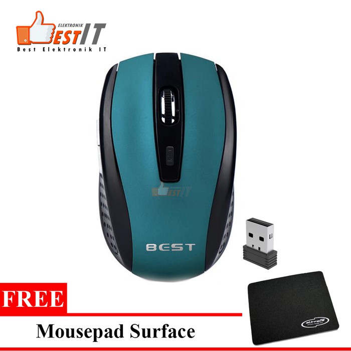 Mouse Wireless Komputer Best 2185 Free Mousepad Surface