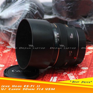 Lens Hood Es 71 Ii Untuk Canon 50mm F 1 4 Usm Shopee Indonesia