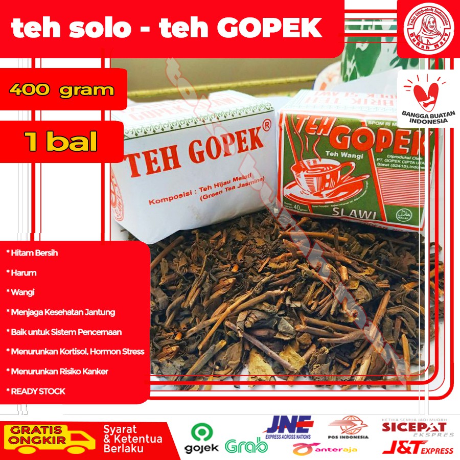 

Teh Solo - Cap Teh GOPEK SLAWI | Teh Hitam Indonesia Local Javanese Black Tea 1 bal