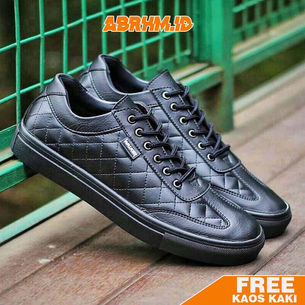 ABRHM X PEDRO Sepatu Casual Formal Sneakers Pria Kasual Formal Kerja Kantor Black Brown Pantofel Kulit Pu