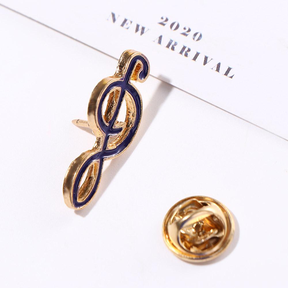 Mxbeauty Nota Musik Bros Hadiah Untuk Wanita Pria Kartun Perhiasan Aksesoris Kerah Bros Travel Commemorative Lapel Pin Enamel Pin