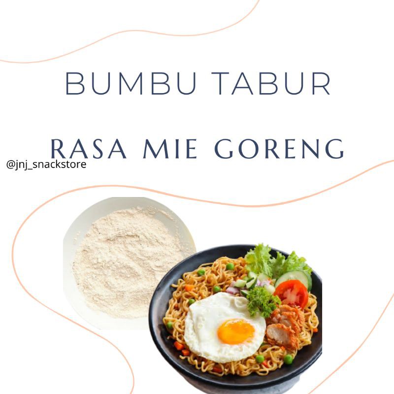 

BUMBU TABUR KENTANG GORENG / KERIPIK / AYAM GORENG RASA MIE GORENG UK 250GR