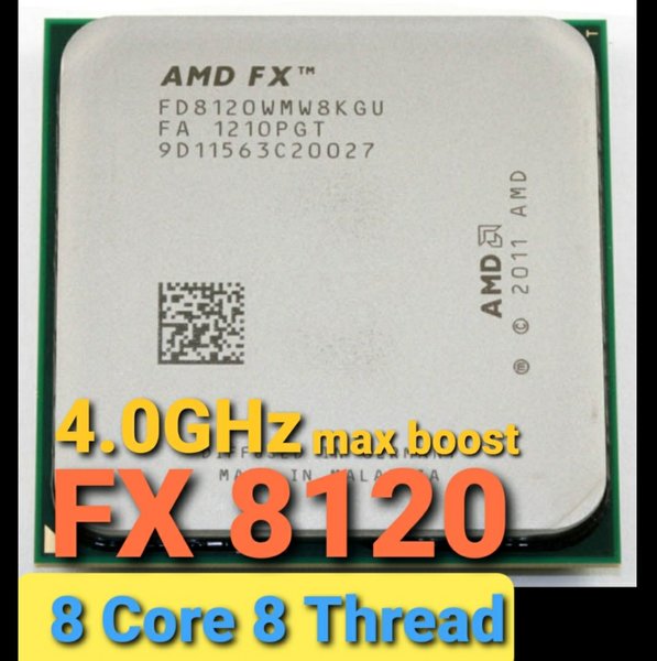 FX 8120 Zambezi AMD 4Ghz 8 Core 8 Thread AM3+ Processor not 9590 8350