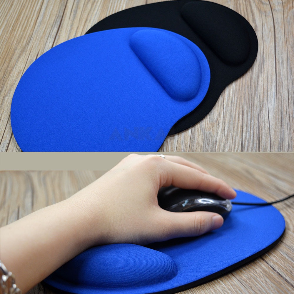 Kaki Kecil Hijau EVA Pelindung Pergelangan Tangan Mouse Pad Permainan Komputer Warna Solid Kreatif