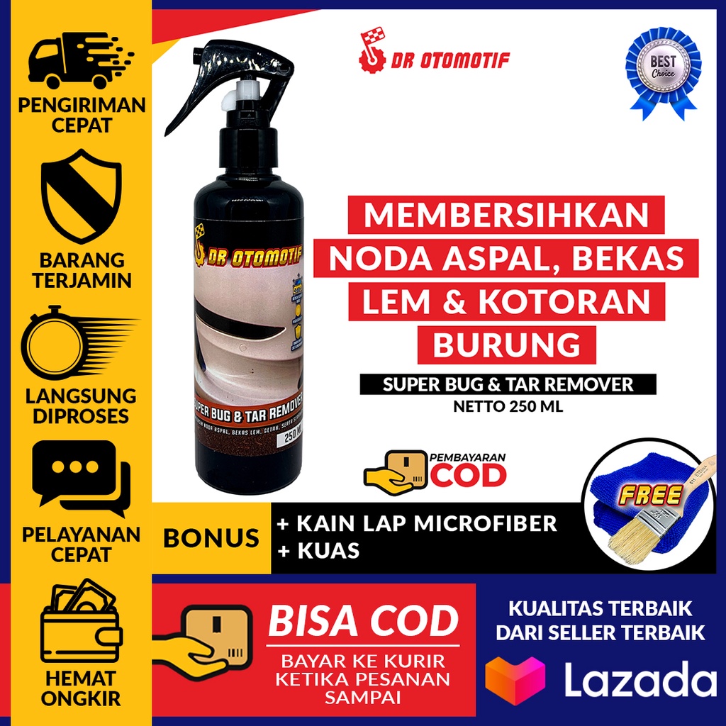 DR SUPER BUG &amp; TAR REMOVER Ampuh Membersihkan Noda Aspal Bekas Serangga Perawatan Eksterior Kendaraa