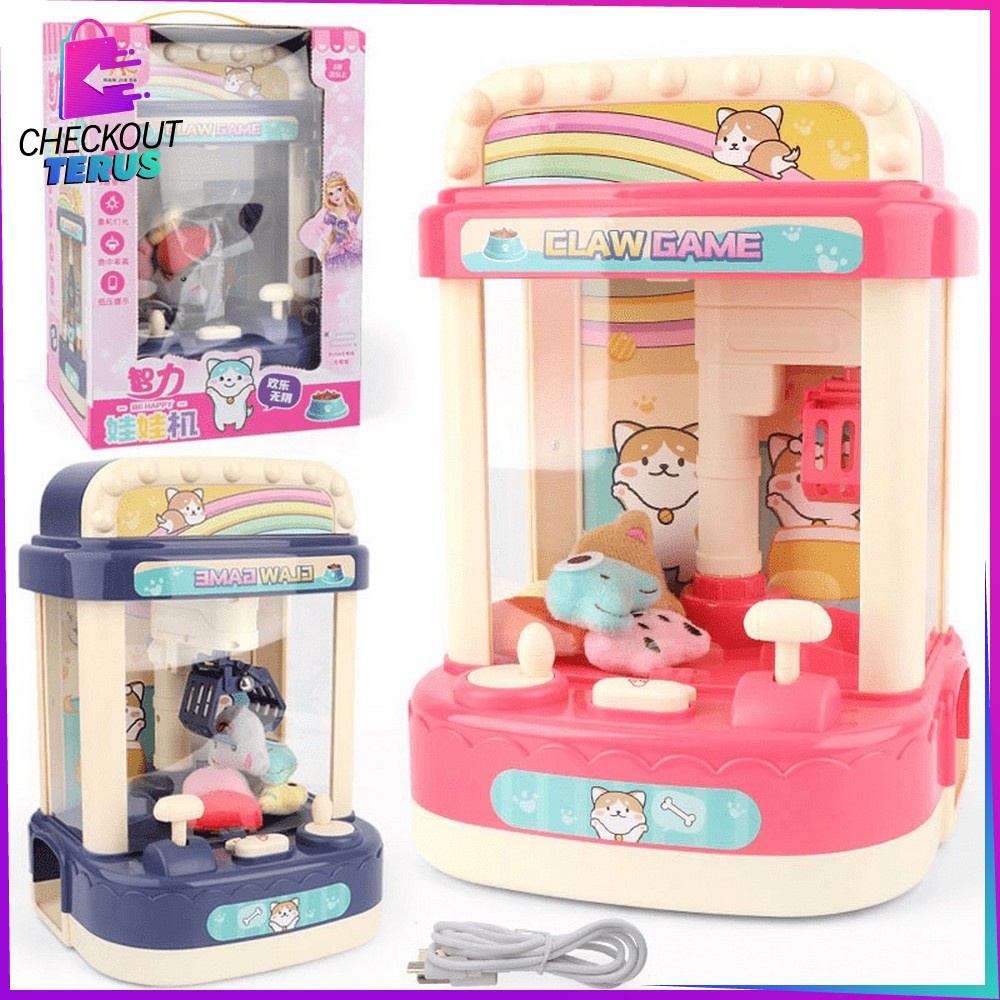 CT M280 Mainan Anak Mesin Capit Boneka Kucing Claw Machine Mesin Capit Boneka Mini Mesin Permainan Tangkap Boneka