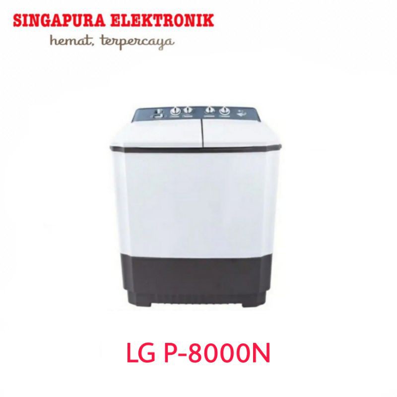 LG Mesin cuci 2 Tabung 8KG P-8000N