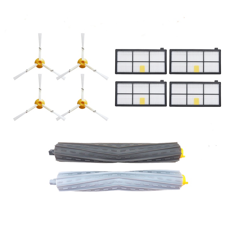 Kit filter dan sikat hepa untuk irobot roomba aksesoris dan suku cadang untuk robot penyedot debu seri 800 900 860 865 866 870 871 880 885 886 890 960 966 980