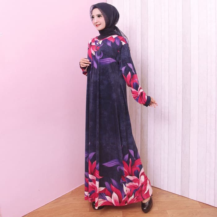 BAJU GAMIS JERSEY MURAH Baju Gamis Wanita Jersey Jumbo 5L & 6L 9681 / 9682 GAMIS MUSLIM