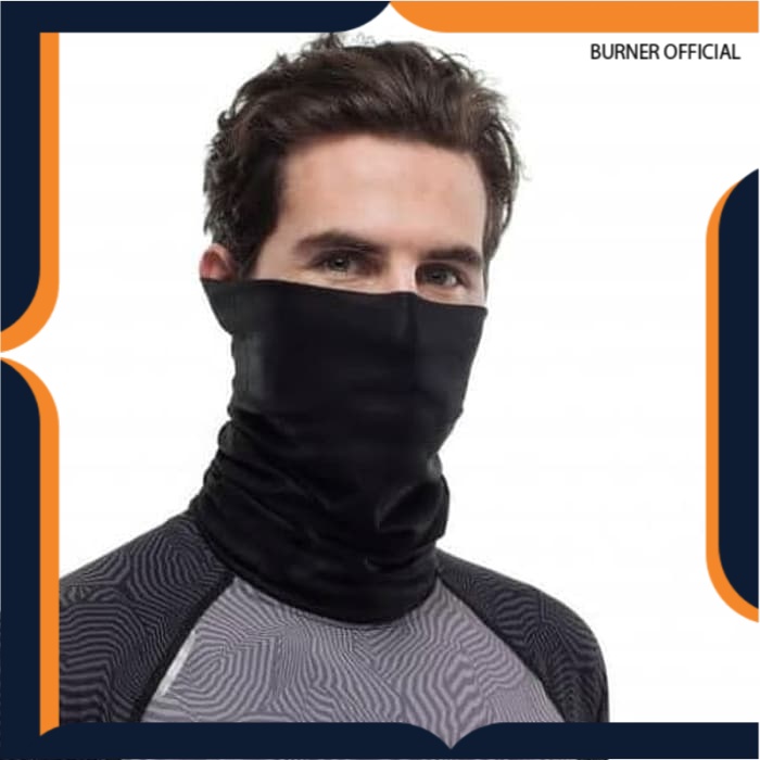 masker muka motor berkendara hitam polos bandana slayer kain pria wanita