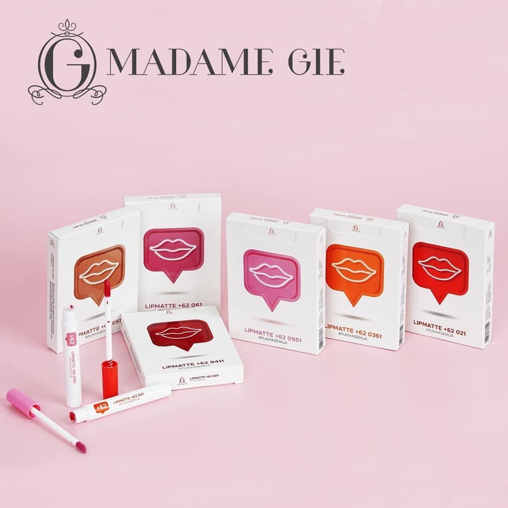 MADAME GIE +62 Lip Matte Lip Cream Matte Lipstick Lipstik by AILIN