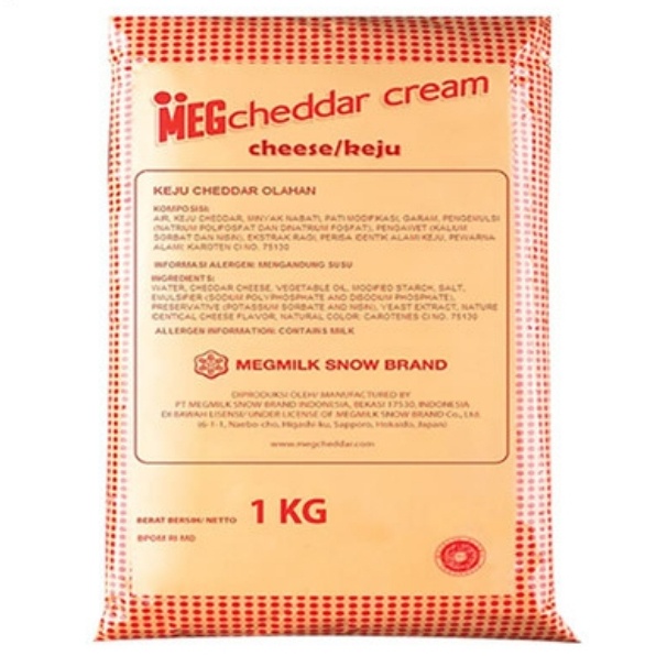 

Keju- Keju Meg Cheddar Cream Cheese 1Kg -Keju.