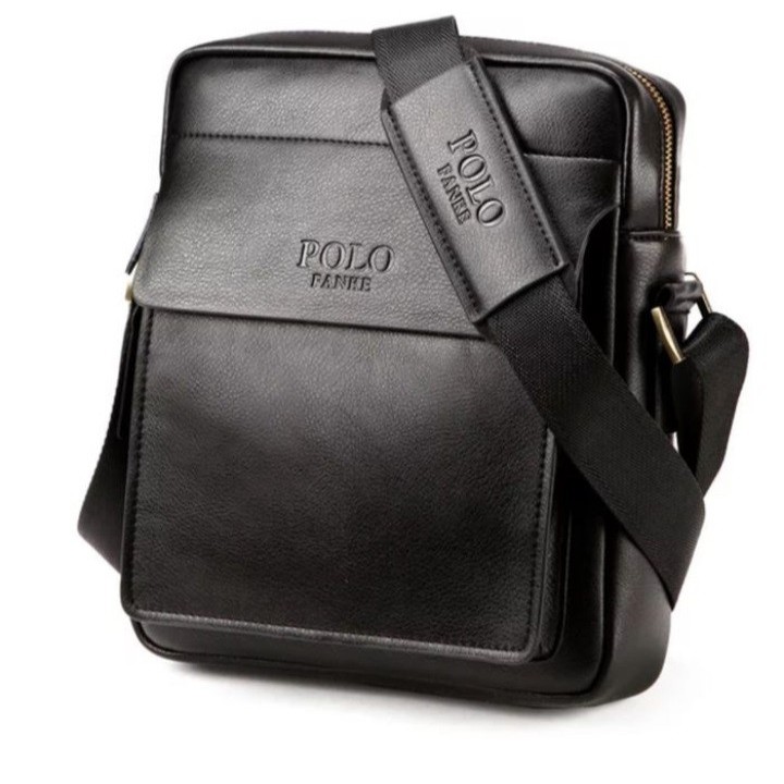 Tas Selempang Polo Kulit Pria Import / Sling Bag / Postman Bag Kulit Import Quality L091