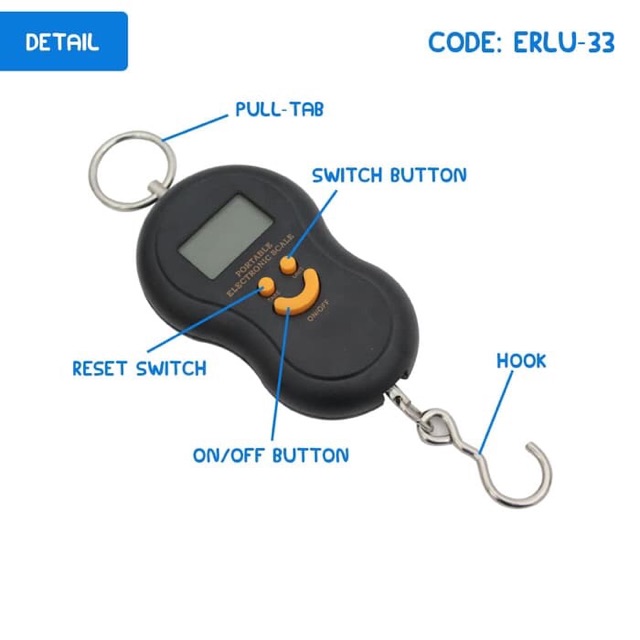 Timbangan gantung digital scale smile kapasitas 50kg