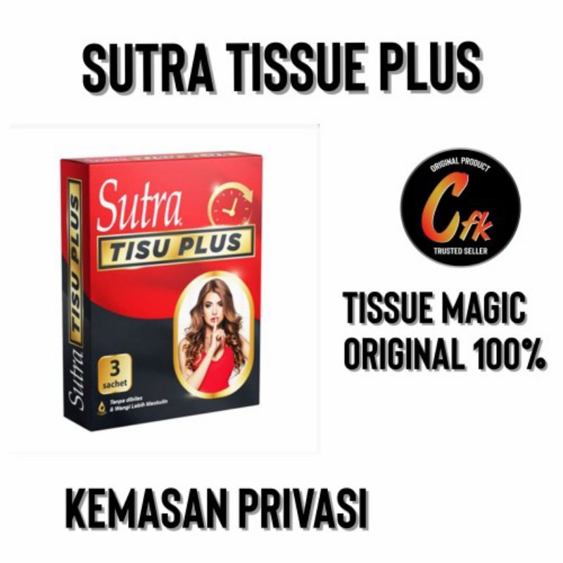 ORIGINAL SUTRA TISU PLUS ISI 3 SACHET / SUTRA TISU MAGIC 3 SACHET