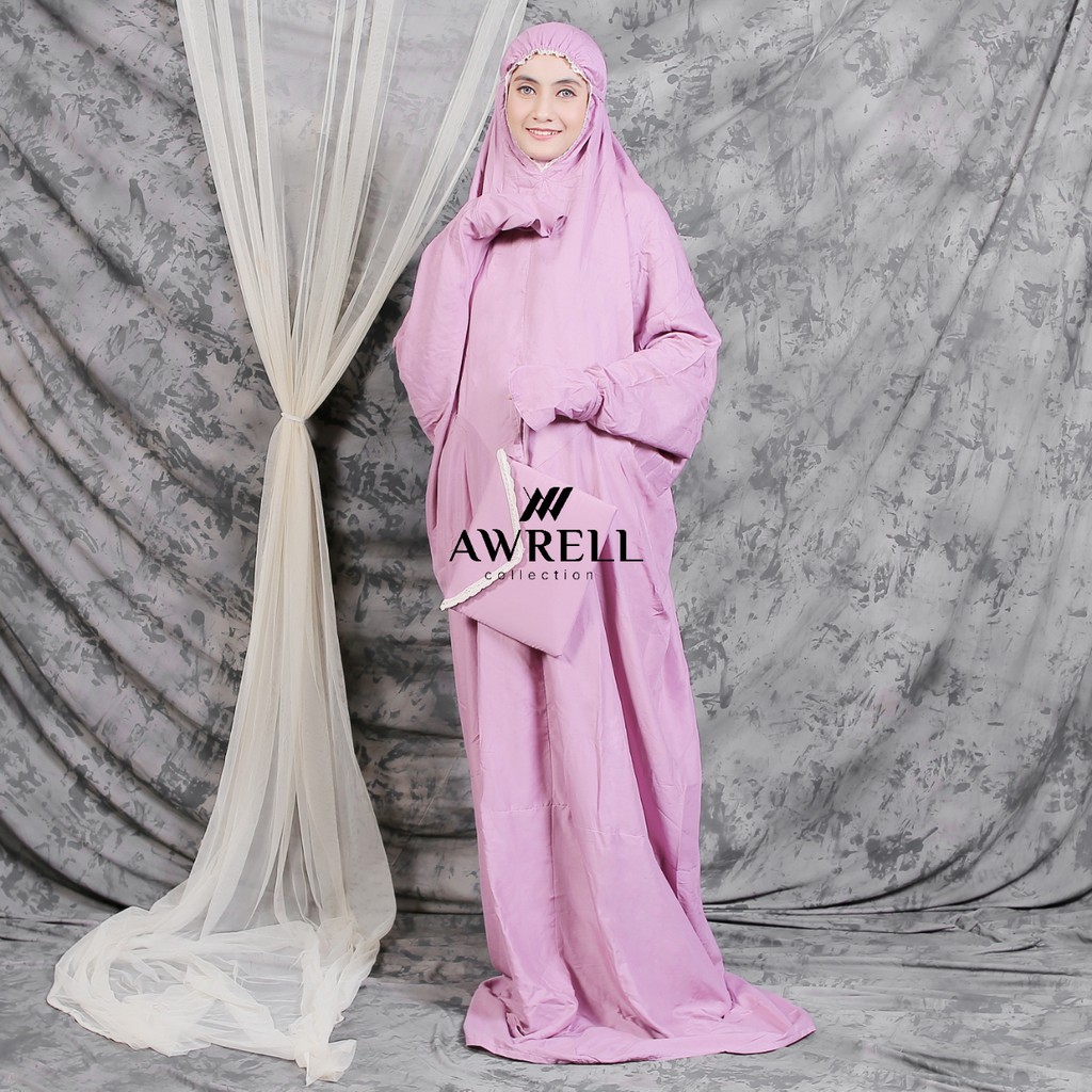 Awrellcollection - Mukena Terusan Polos Rayon Premium