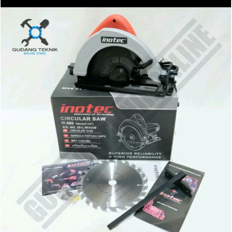 Circular Saw INOTEC IT-580 - Gergaji Circle 7 Inch INOTEC IT580 murah dan berkualitas