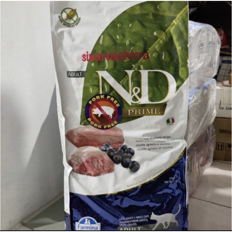 Makanan Kucing N&D Adult Lamb Blueberry Grain Free 10kg