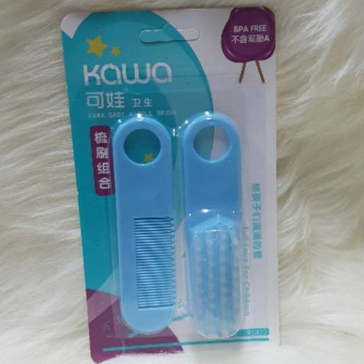 Sisir Bayi Dan Sikat Rambut Bayi Anak/ BABY SAFE/KAWA/Baby Brush And Comb Set