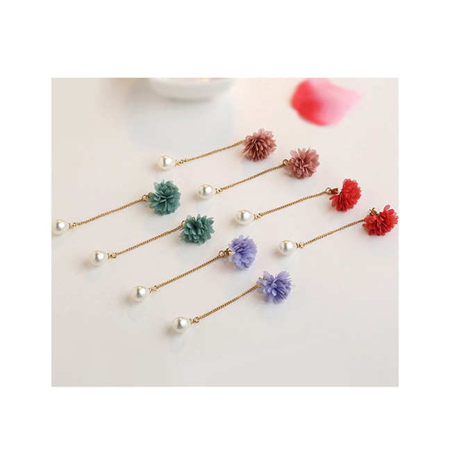 LRC Anting Tusuk Fashion Flower Shape Decorated E60585