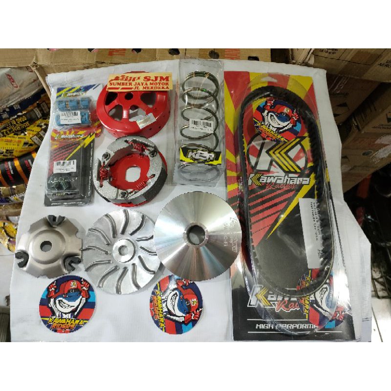 Paketan Cvt Vario 125 Vario 150 Kawahara racing 7 item . paketan kirian cvt anti gredek Vario 125