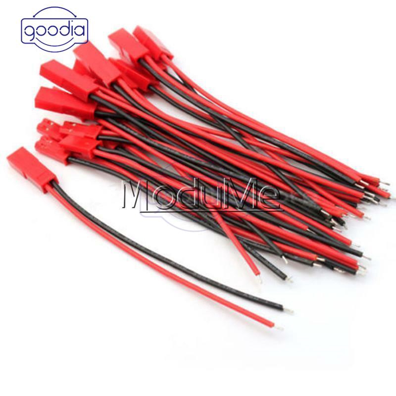[IN STOCK/COD] 1/5/10 Pairs 100mm JST Connector Plug Cable Line Male+Female RC Lipo Battery MO