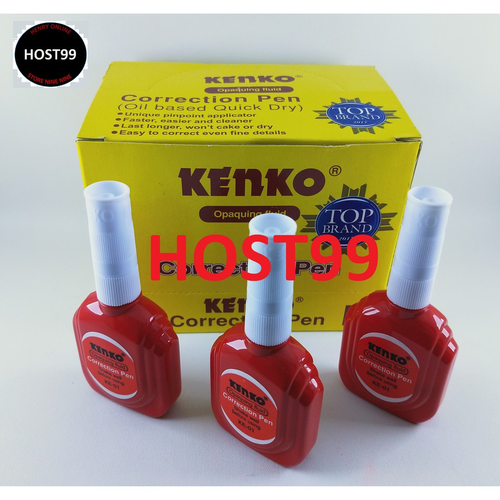 

TIPEX CAIR KE-01 MERAH TIP-X CORRECTION FLUID PEN KE01 RED KENKO