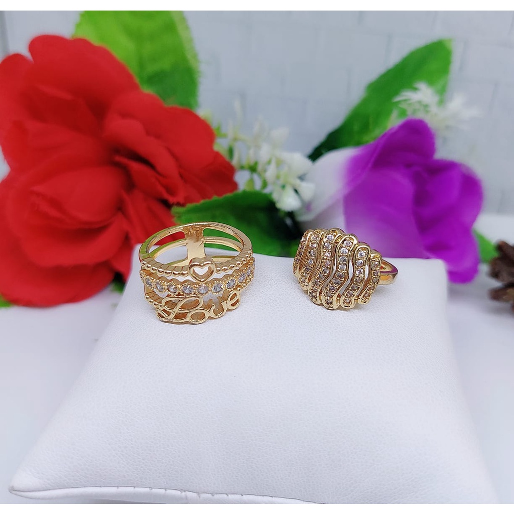 Cincin Permata Xuping Lapis Emas 18A-24A