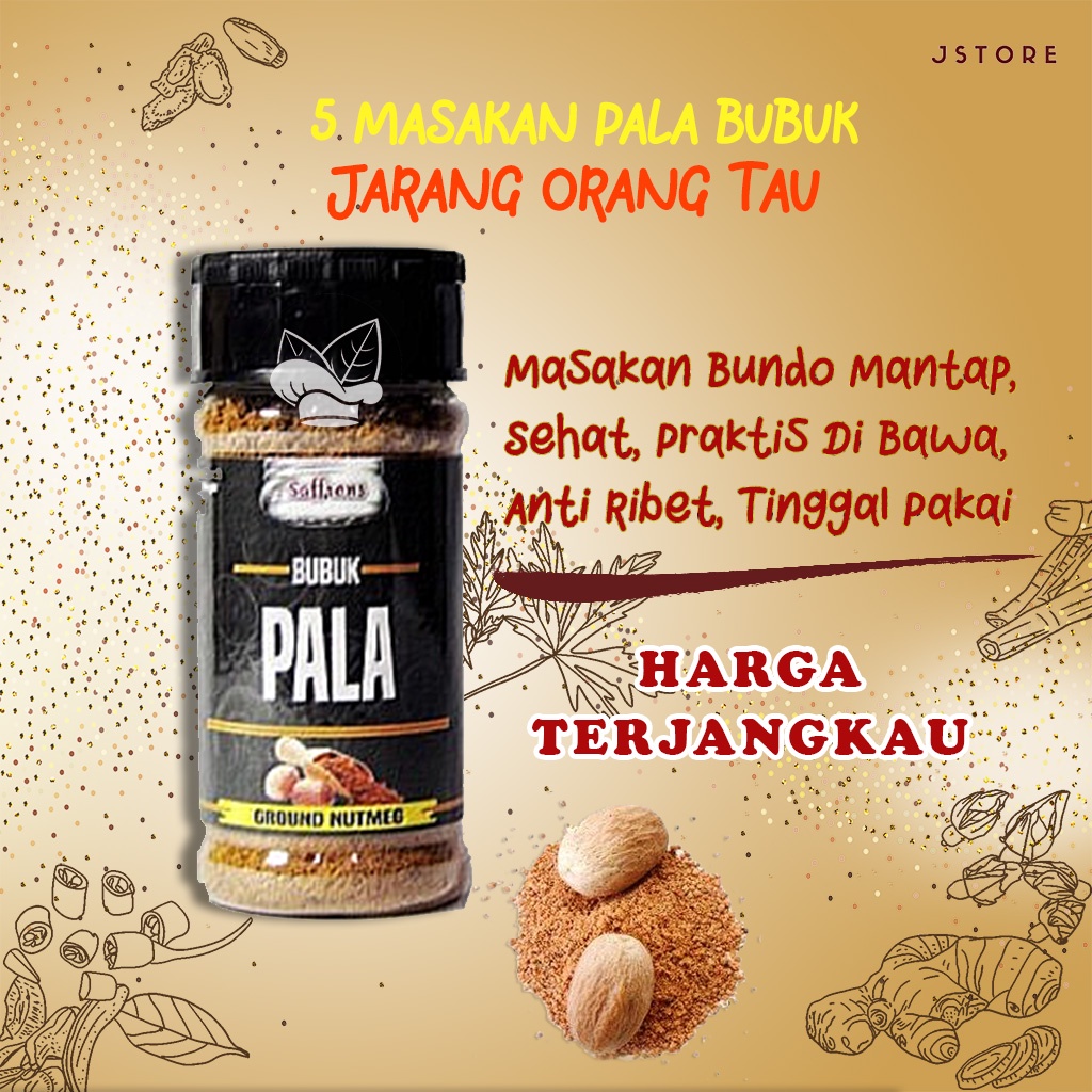 

Pala Bubuk Murni Bumbu Masak Dapur Bumbu Rempah Herbal Ground Nutmeg Premium Quality 50g