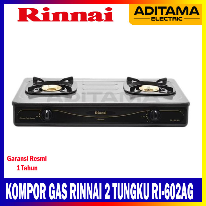 RINNAI KOMPOR GAS RI-602 AG/ RINNAI KOMPOR GAS 2 TUNGKU RI-602AG
