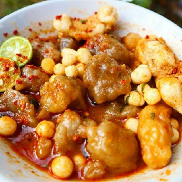 Boci / Baso Aci Tulang Rangu / Tulang Lunak Kuah Pedas LENGKAP