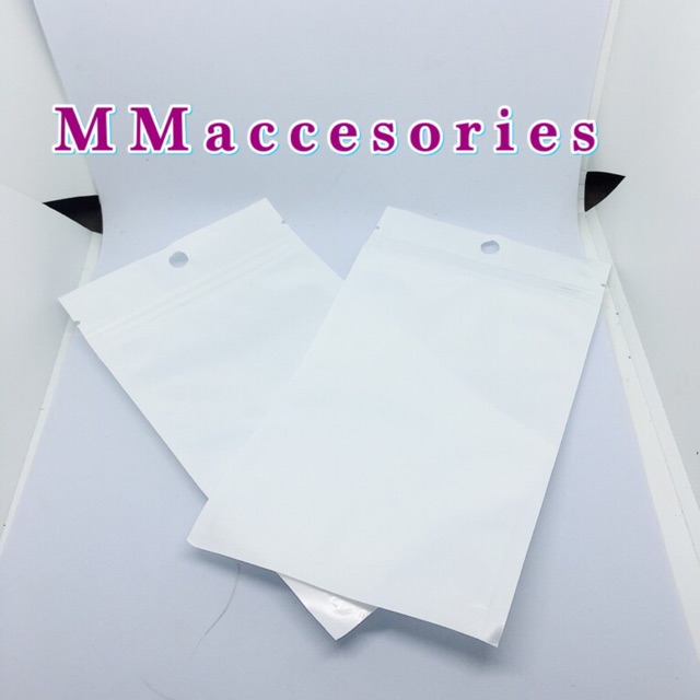 PACKING PLASTIK KLIP POLOS PUTIH SUSU UNIVERSAL UKURAN 17,5 x 9,5 CM DAN UKURAN 12cm x 20cm