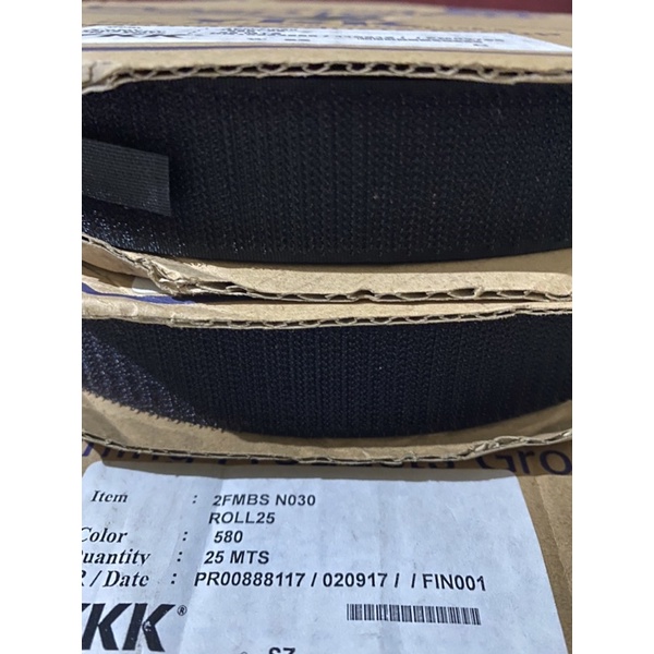 Velcro YKK 30 mm kasar - warna hitam ykk lebar 3 cm - hook and loop premium ykk Magic Tape 1 Meteran cosmolon