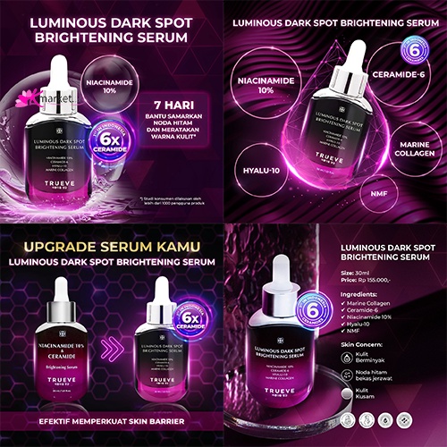 [BPOM] TRUEVE - Luminous Dark Spot | Acne Care | Ultimate Drops of Brightening | Ultimate Youth Activating | Luminous skin intensifying serum 30 ml