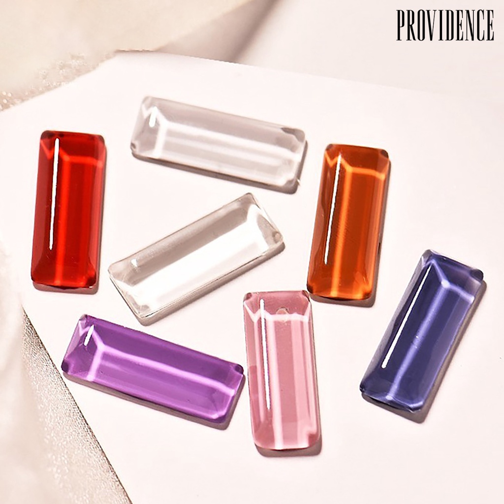 Providence 24pcs / Set Stik Display Kuku Palsu Transparan Aneka Bentuk Untuk Latihan Nail Art / Manicure