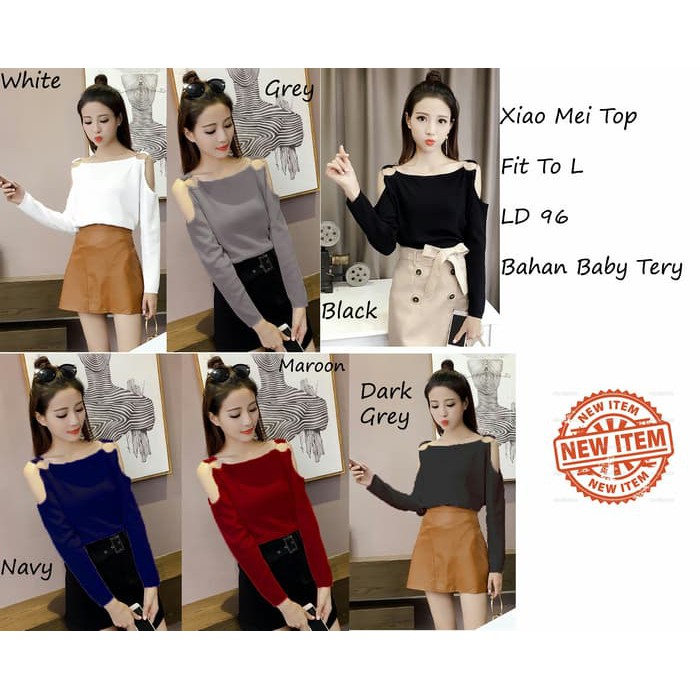 Xiao Mei Top| Pakaian Atasan Wanita | Blouse Cewek | Baju Trend Korea