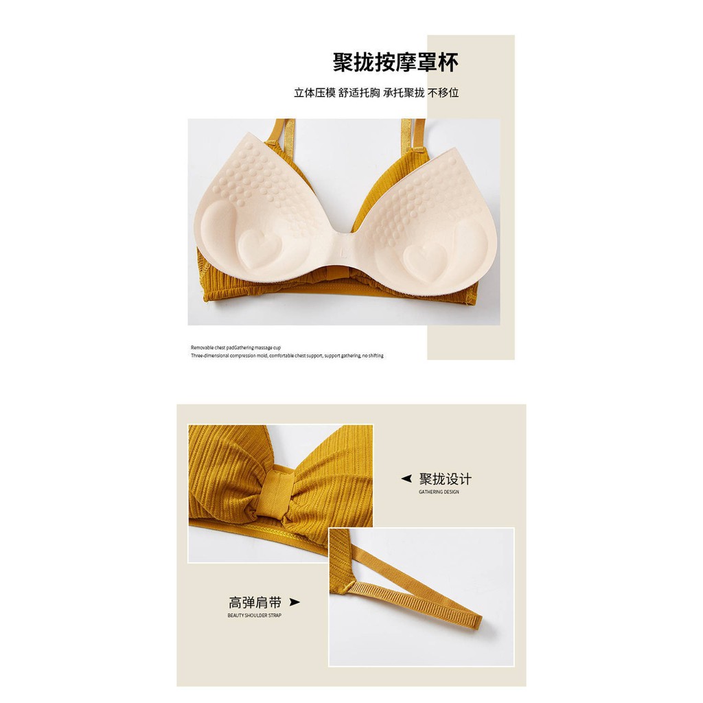 Bra BH Wanita Model Push-Up Isi Busa dengan Tali Strap dan Bahan Lace Breathable