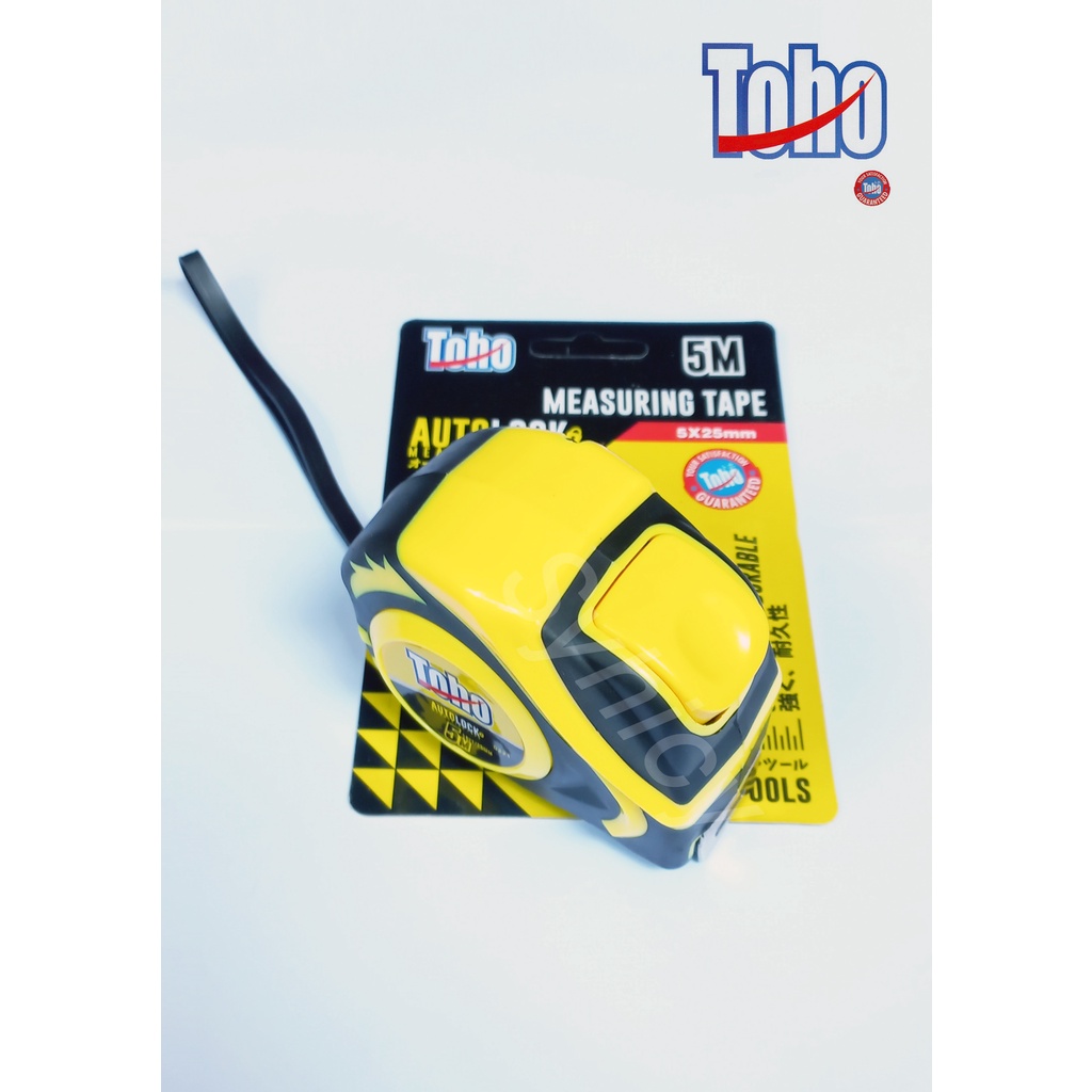 Meteran TOHO 5 m / Measuring Tape 5 Meter Yellow Autolock TOHO Original