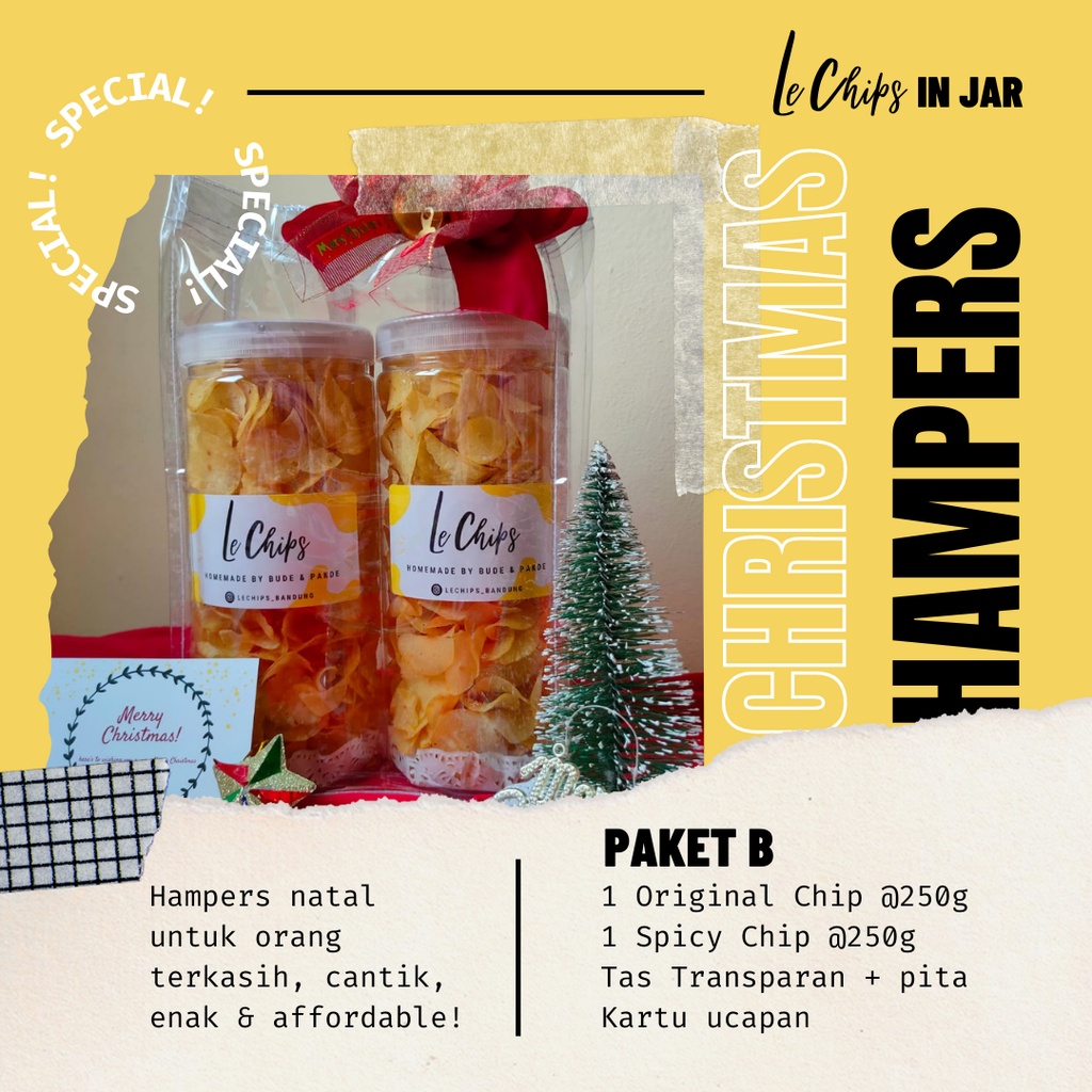 

Parsel Keripik Singkong/Le Chips In Jar Hampers/Hampers murah