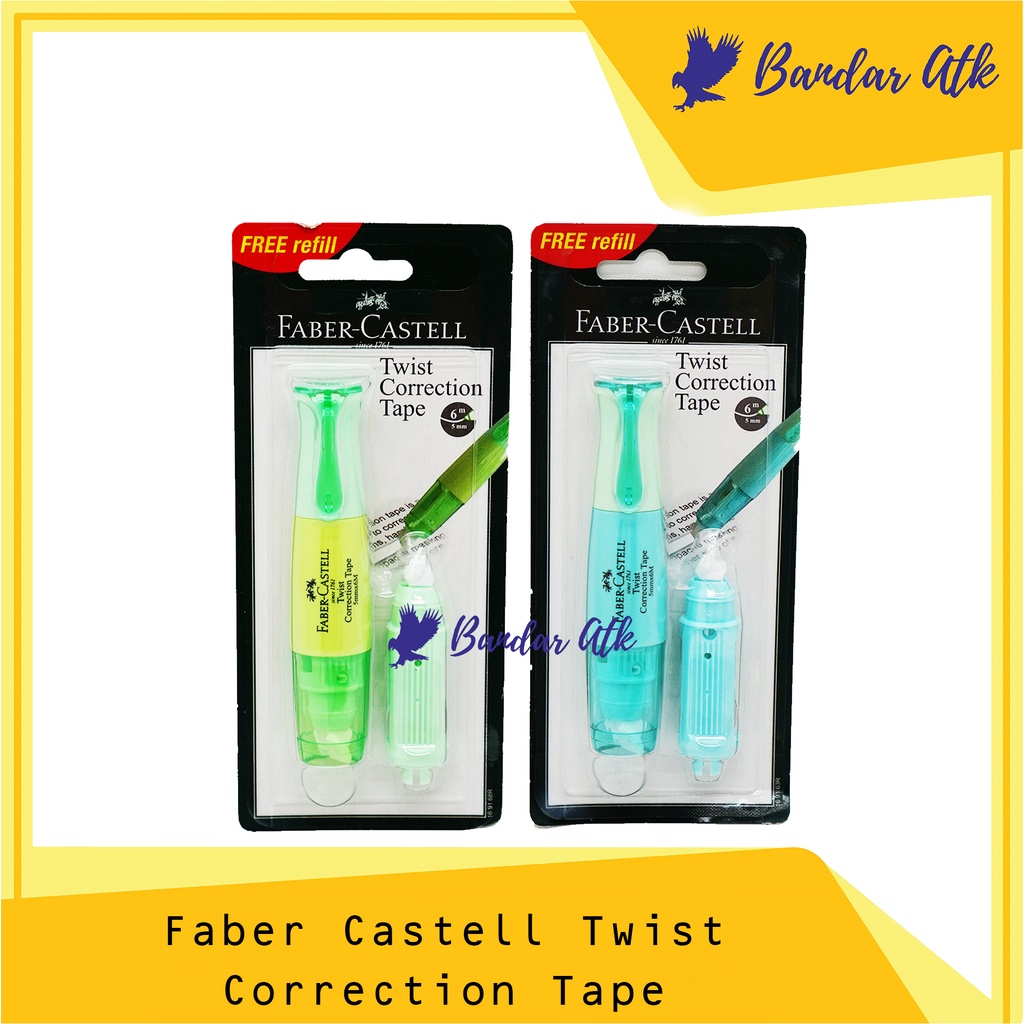 

FABER CASTELL Twist Correction Tape + 1 Refill (6m x 5mm) [1 PCS]