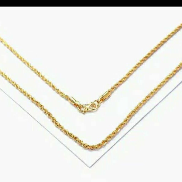 Sylviana723 Kalung Tambang Titanium Kokot S Anti Karat Tidak Mudah Luntur Selamanya