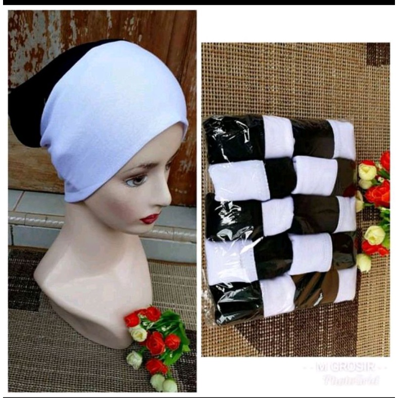 ciput hitam putih 2 warna