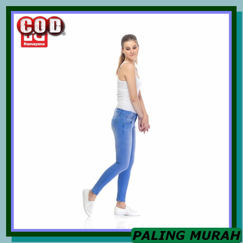 (Cod) Celana Jeans Wanita Kulot Murah Realpict Jeans Tebal Kulot  DQ736 Ramayana - Jj Jeans - Cela