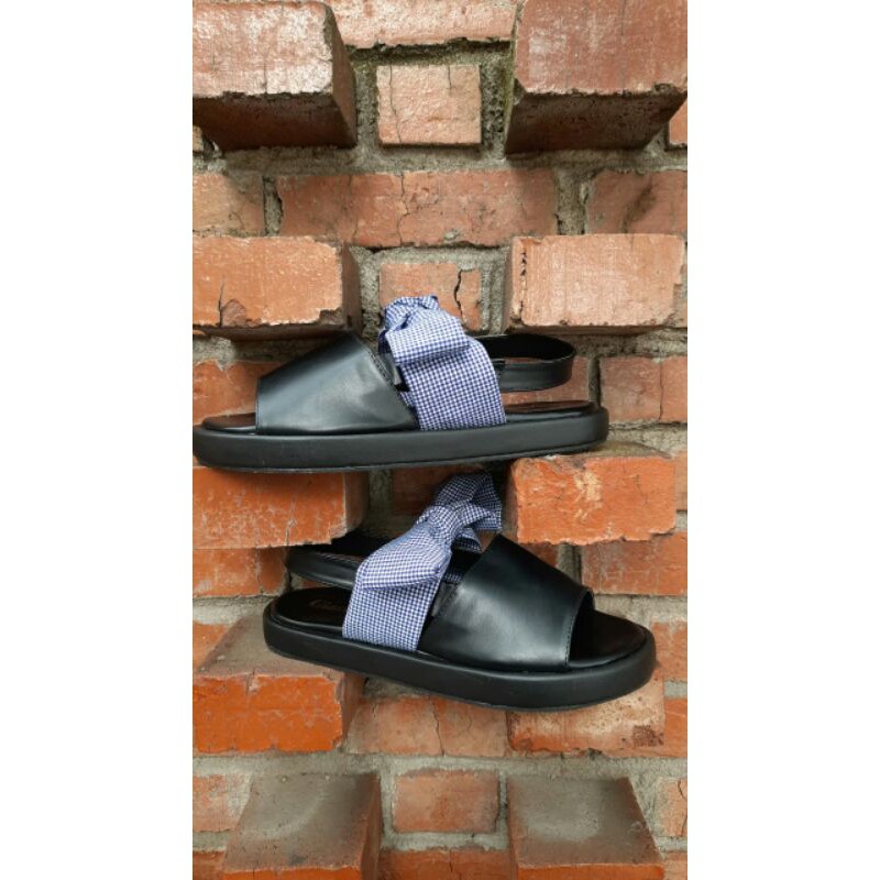 Sandal Wanita / Gianina - La Ribbon Platform Sandals
