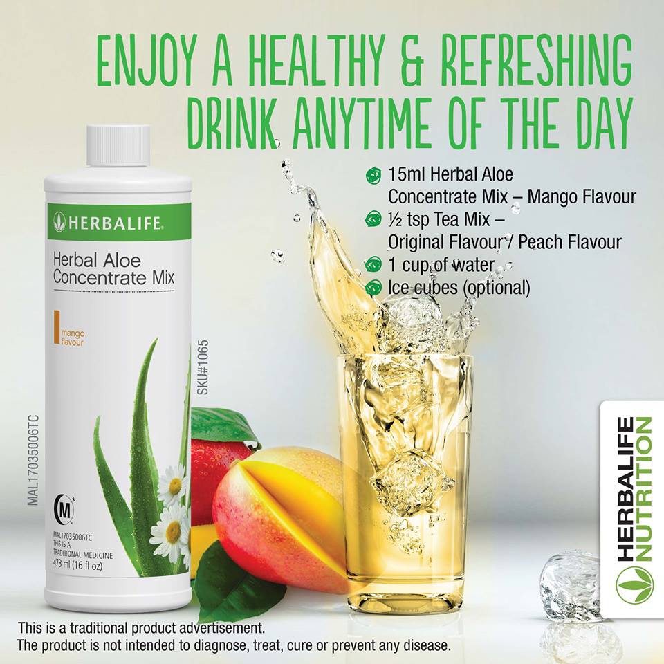 Herbalife Aloe Concetrate Mango Flavour Shopee Indonesia